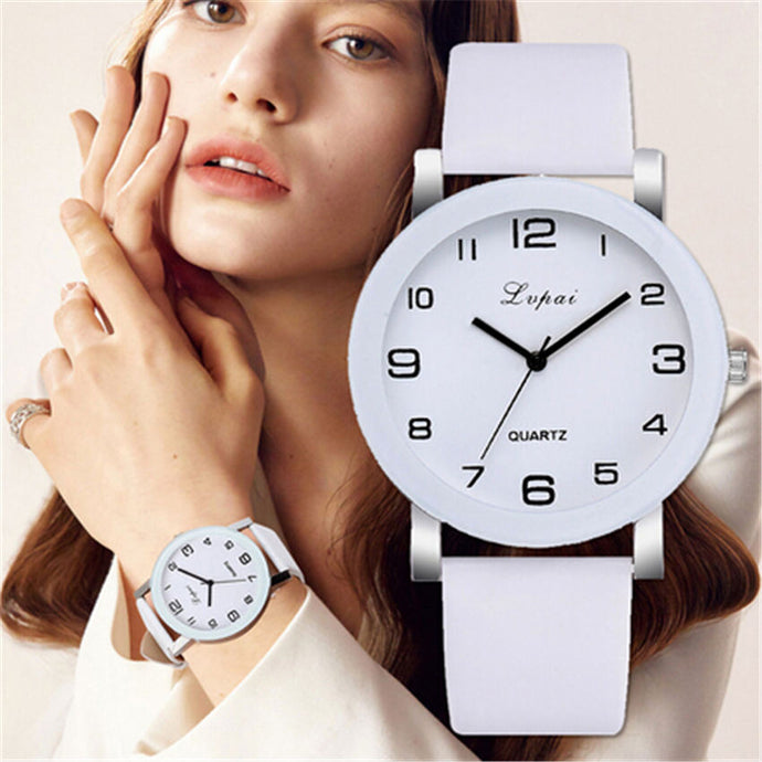 LVPAI Woman's Watch Fashion Simple White Quartz
