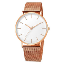 Load image into Gallery viewer, Black Quartz Watch Women Mesh Stainless Steel Bracelet Casual