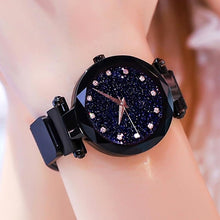 Load image into Gallery viewer, Women Watches Rose Gold Starry Sky Luxury Magnetic Mesh Rhinestone